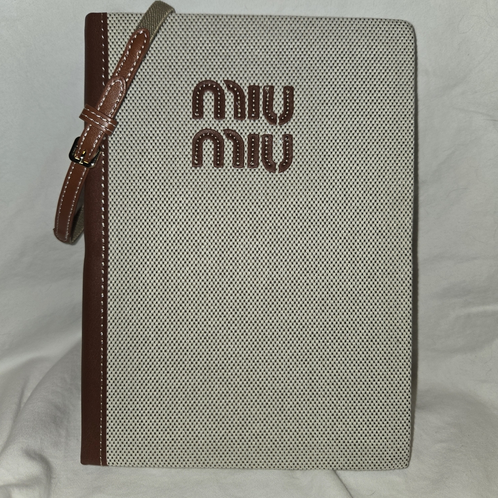 Miu Miu Brown and White Men's Bag